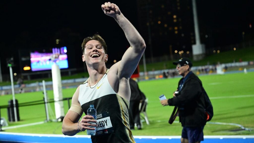Lachie Kennedy has his sights set on breaking Australia’s 100m record this year.

