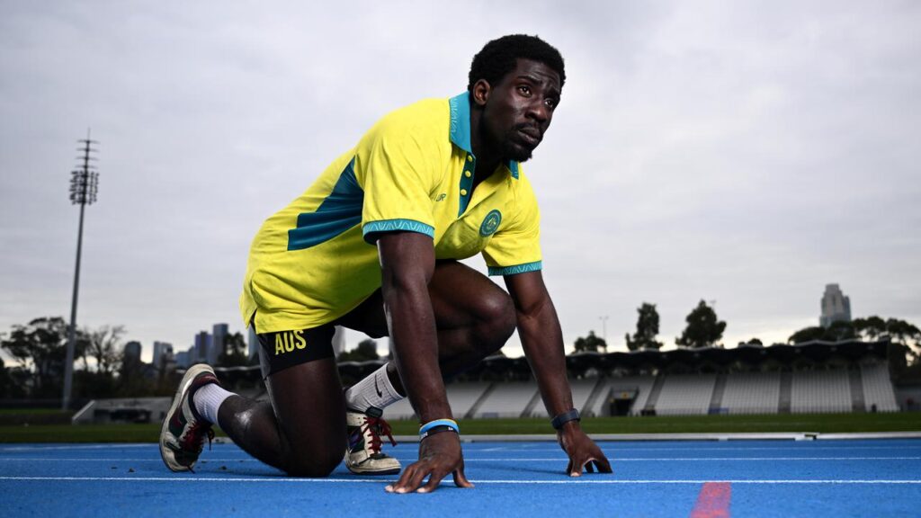 Going for gold: sprint star Eddie Nketia will debut for Australia at the Commonwealth Games.
