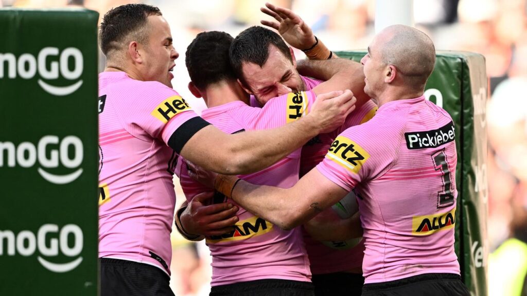 Penrith have helped themselves to some history in a 68-0 mauling of Wests Tigers.
