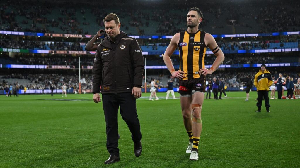 Hawthorn coach Sam Mitchell will, yet again, be without three-time premiership winner Jack Gunston.
