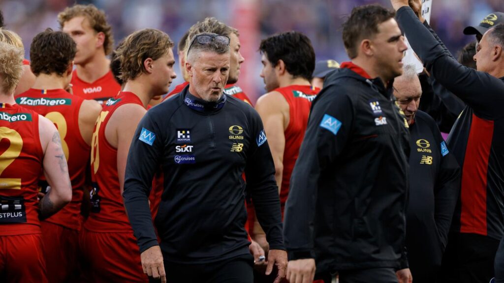Once flag favourites, Damien Hardwick’s Gold Coast are now battling just to make a wild card spot.
