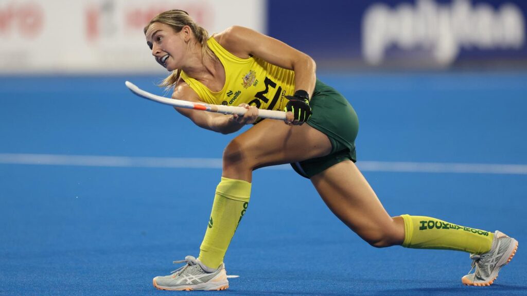 Claire Colwill scored the late equalisier for the Hockeyroos. 
