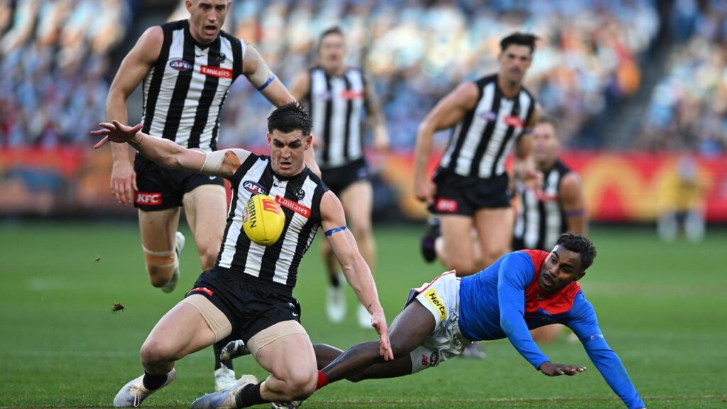Melbourne’s Kysaiah Pickett has escaped suspension for tripping Magpie Brayden Maynard.
