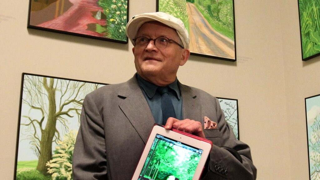 David Hockney’s inspiration ranged from sunny California to the green of Yorkshire and France.
