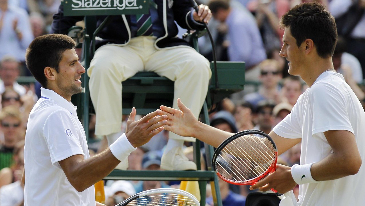 Novak Djokovic,  Bernard Tomic.