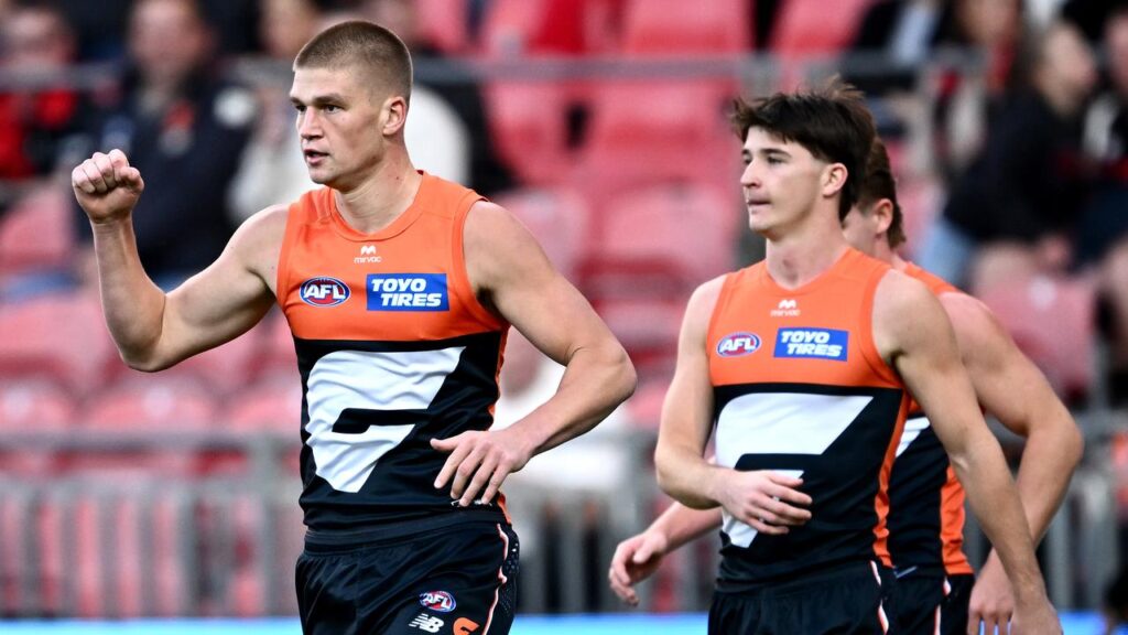 Max Gruzewski (left) gets another chance to impress for the Giants with injury to Jesse Hogan.

