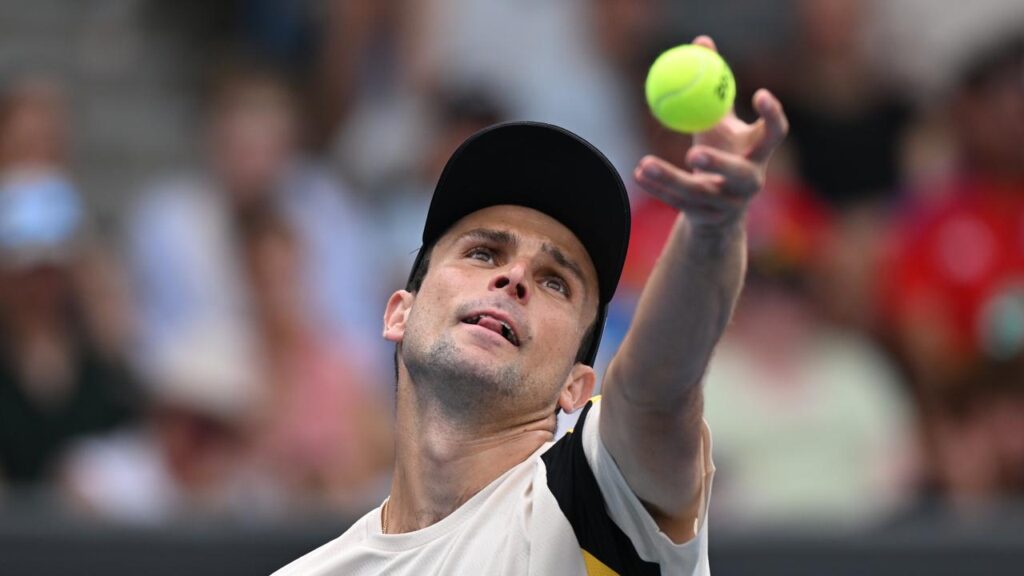 Aleksandar Vukic is the first Australian to exit Wimbledon, losing to American Jenson Brooksby.
