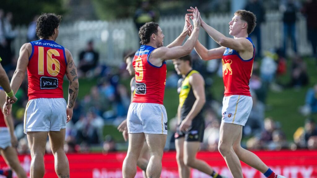 Brisbane have beaten Richmond in Hobart, with Lachie Neale and Logan Morris among the goals.
