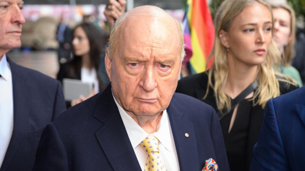 Alan Jones faces 26 charges involving eight complainants after one charge was dropped.
