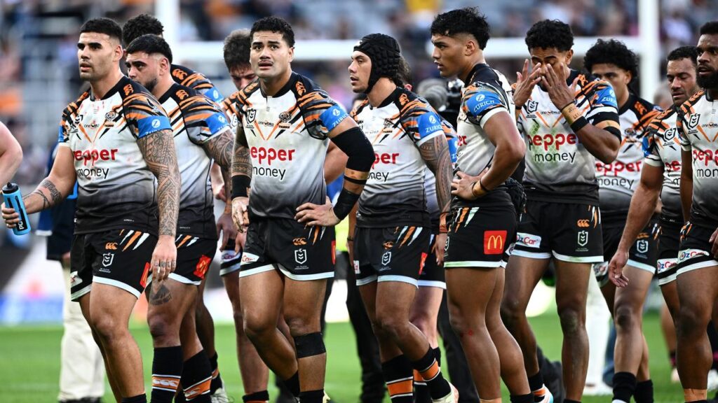 Coach Benji Marshall has apologised to Tigers fans after his side’s humbling from Penrith.
