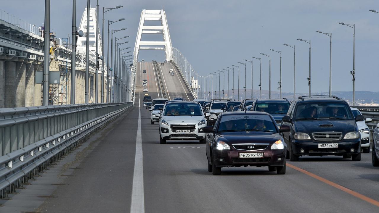 Kerch Bridge connecting the Russian mainland and the Crimean Peninsula