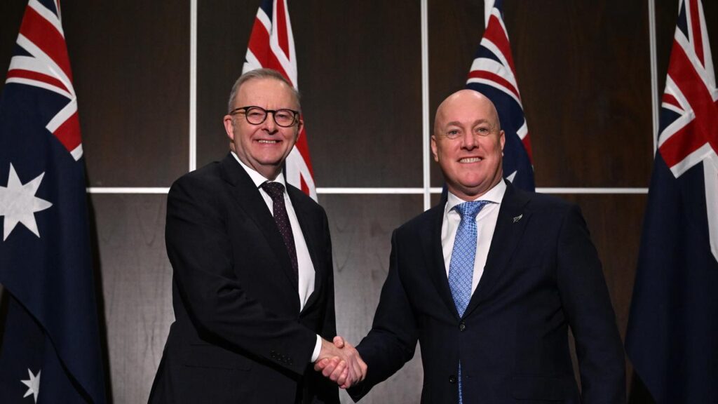 Anthony Albanese has hosted Christopher Luxon for the annual, neighbourly talks. 
