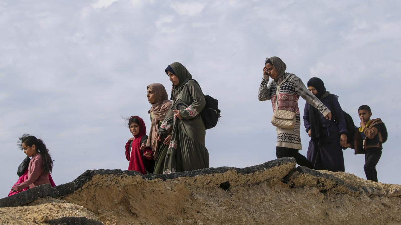 Women with children in Gaza