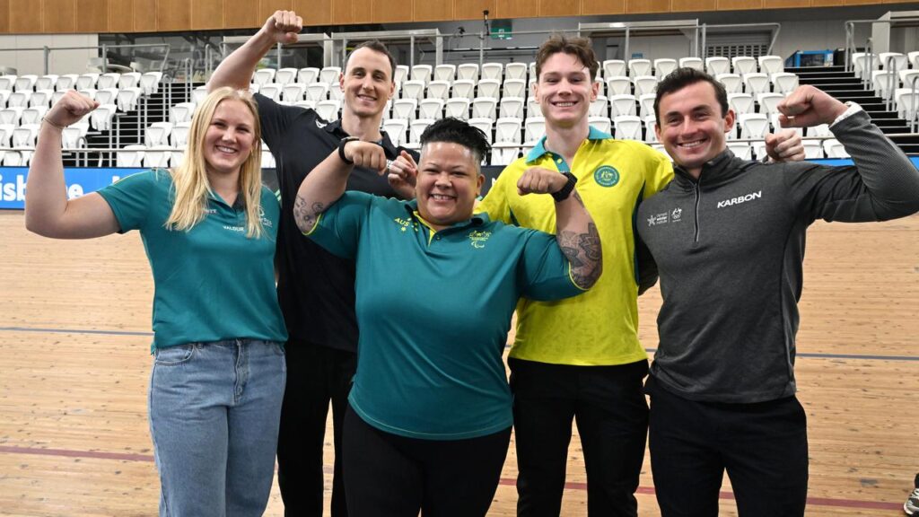 Cash is king: Aussie athletes are all smiles after the federal government’s funding announcement.
