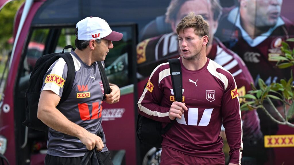 Queensland coach Billy Slater (left) and Harry Grant (right) are plotting to end the MCG hoodoo.

