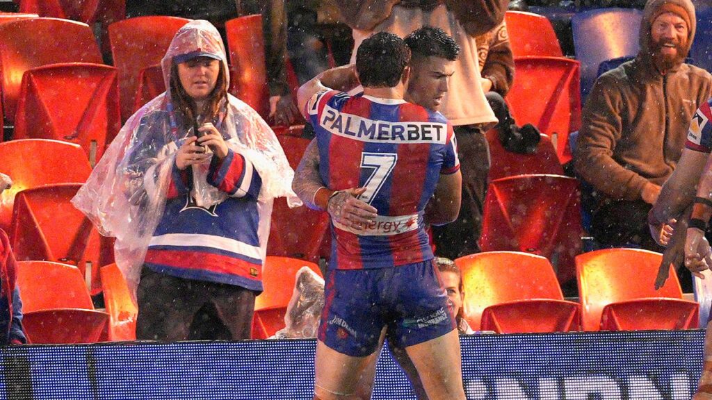 Tries by Dylan Brown and Bradman Best set up Newcastle’s dogged win over Wests Tigers.
