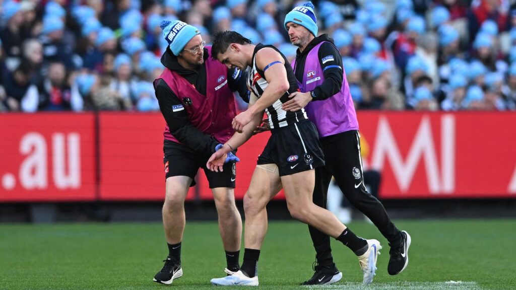 Brayden Maynard was injured in Collingwood’s King’s Birthday loss, but may return against the Suns.
