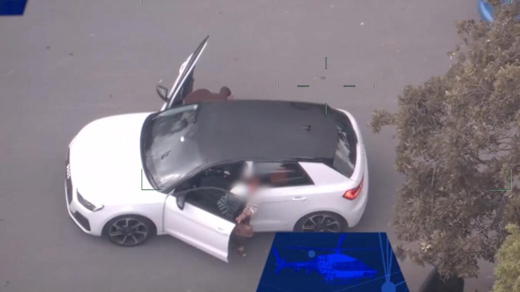 Darren Brian Cutmore allegedly dragged a 67-year-old man out of his Audi during a crime spree.
