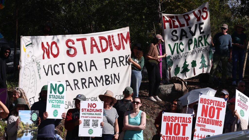 Work is to start clearing Victoria Park despite opposition to its use for the Olympic stadium.
