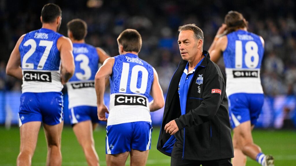 Alastair Clarkson and his Kangaroos aim to relieve pressure by bouncing back against West Coast. 
