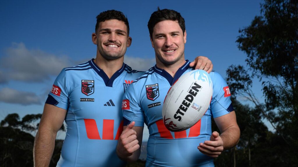 Mitchell Moses (r) has fine-tuned a strong dynamic with NSW Origin halves partner Nathan Cleary.
