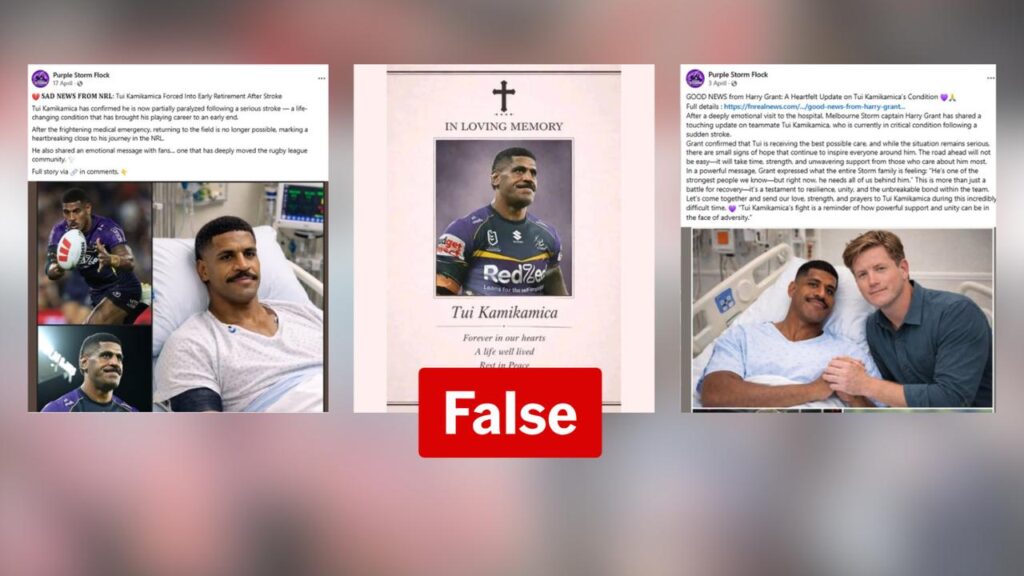 Fake footy fan pages are pumping out extreme clickbait, including false claims players have died.
