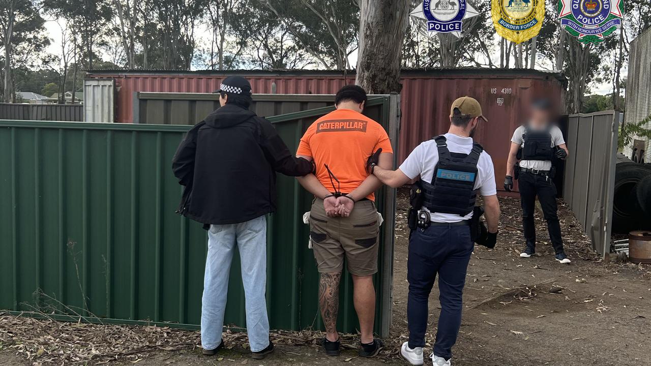A man being arrested by police