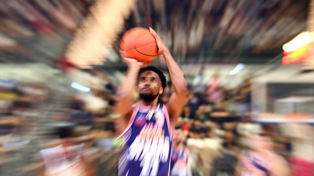 It’s all a blur for a travel-weary Bryce Cotton, who is set to make his debut for the Boomers.
