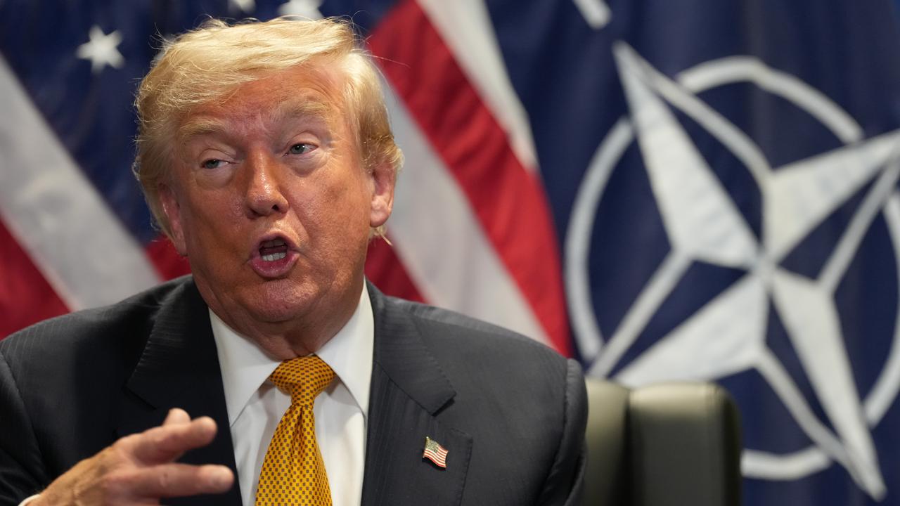 US President Donald Trump at the NATO summit in Ankara, Turkey