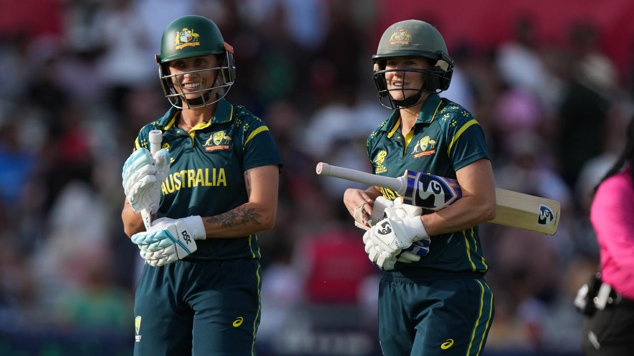 Australia's Ashleigh Gardner and Ellyse Perry.