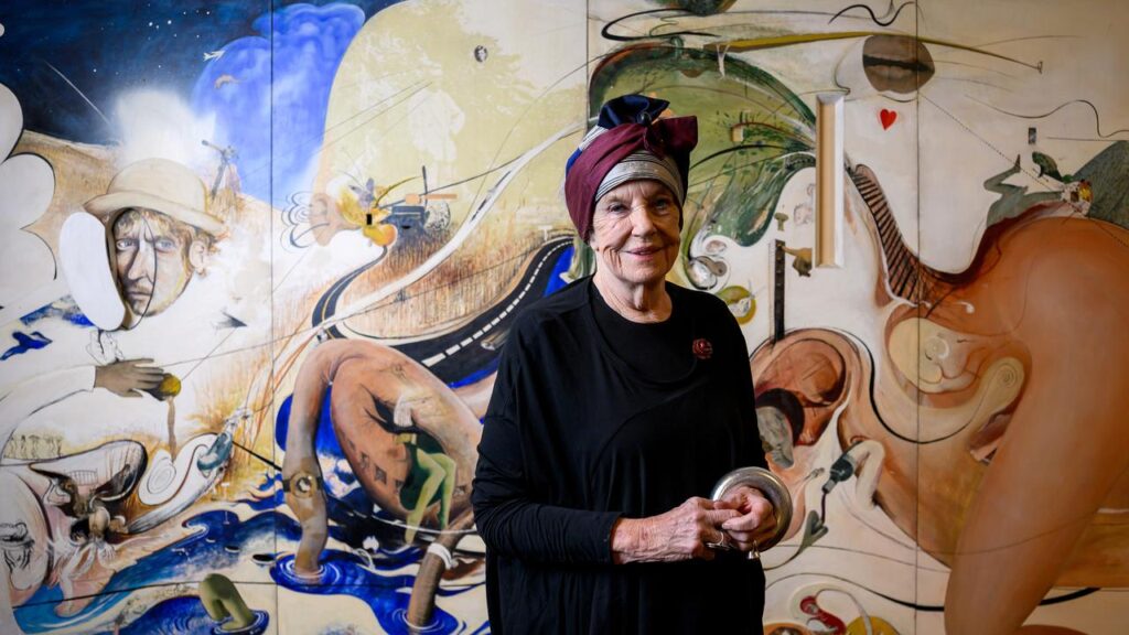 Brett Whiteley’s former wife and muse Wendy says her husband is “home again” after a studio revamp.
