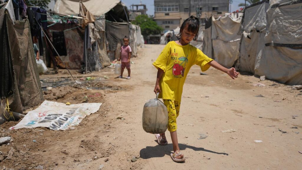 Gaza remains in ruins from two years of full-scale war triggered by the Hamas-led attacks on Israel.
