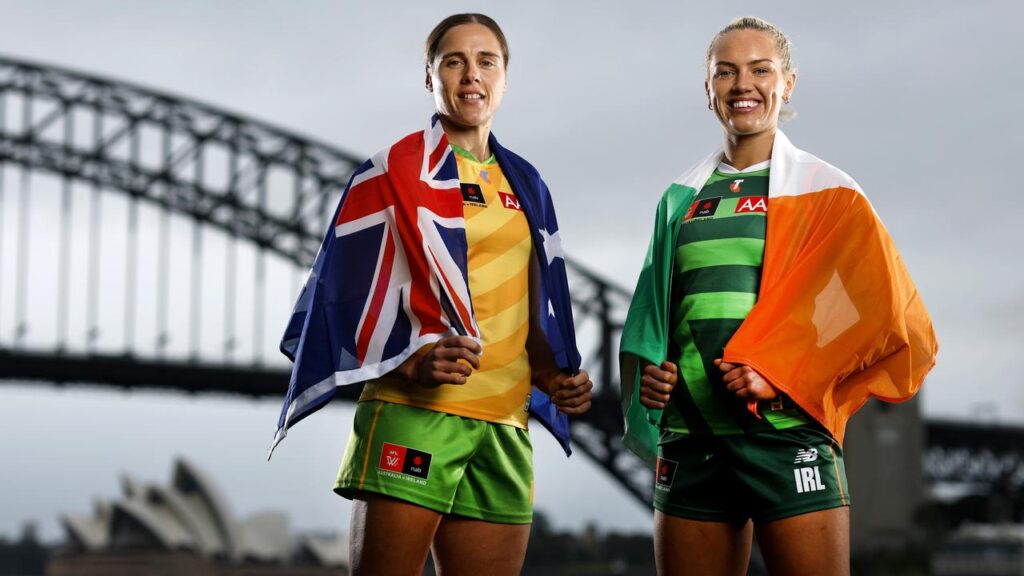 Rivals captains Jasmine Garner and Orla O’Dwyer are excited by the Australia v Ireland AFLW match.
