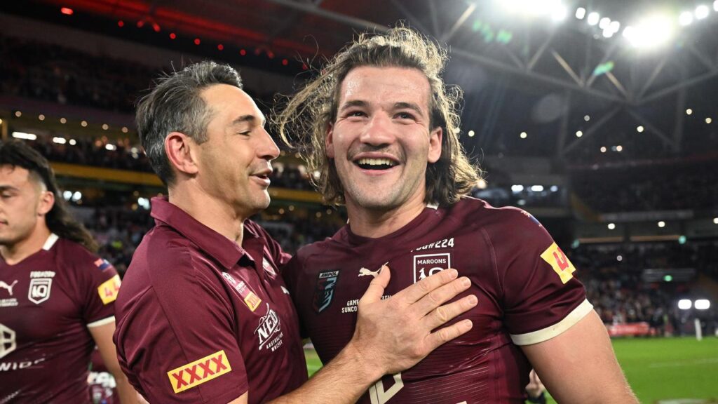 Billy Slater (left) has picked Patrick Carrigan for the Maroons ever since his stellar 2022 debut.
