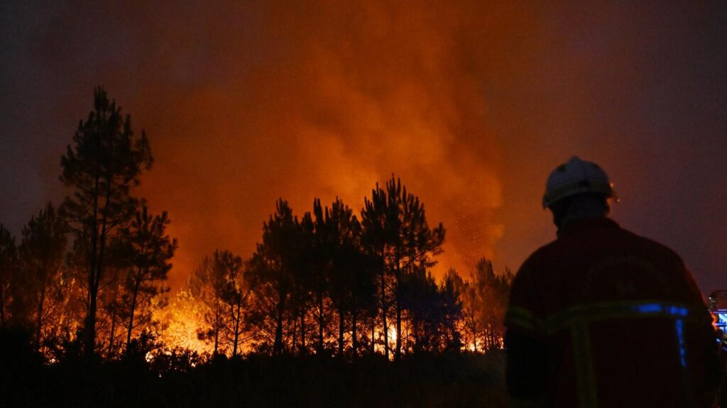 Firefighters in France are working to contain wildfires that have been raging in the Gironde region.
