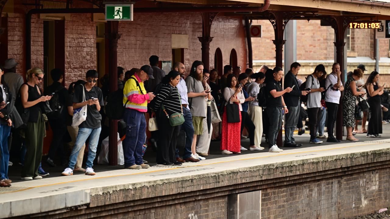 A crowded train platform (file image)