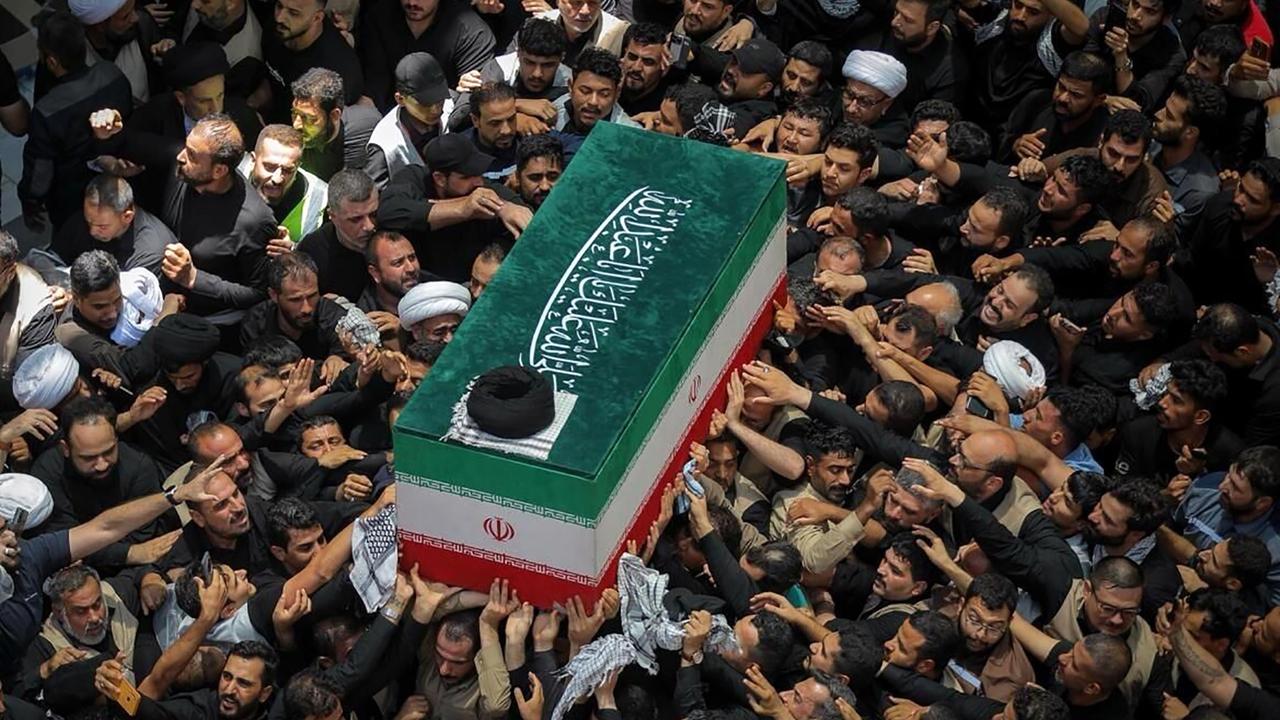 Funeral procession in Najaf, Iraq, for Iran's supreme leader