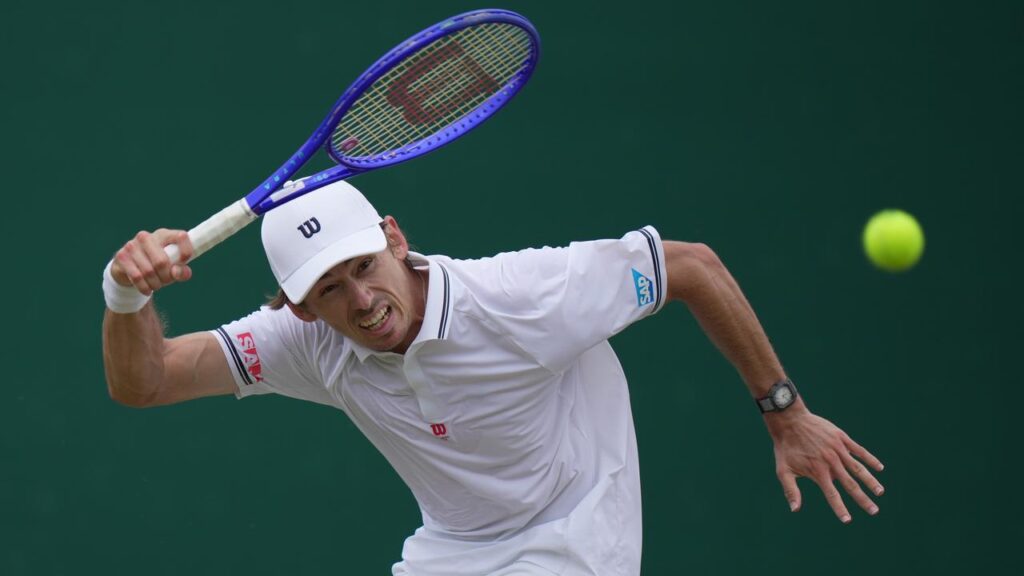 Alex de Minaur has made round four at Wimbledon after a four-set victory over Zach Svajda.
