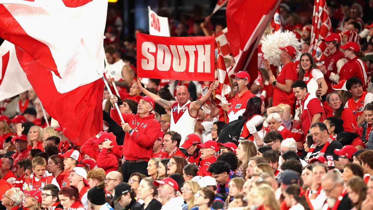 Swans fans are sure to be in full voice against the Bulldogs.