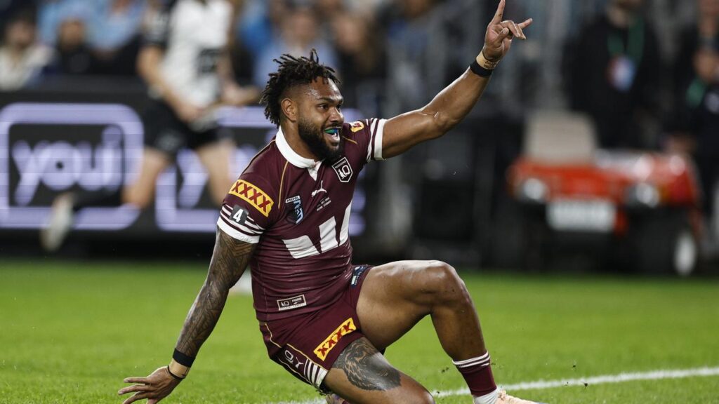 Queensland flyer Hamiso Tabuai-Fidow intends to outplay his opposite number Stephen Crichton.
