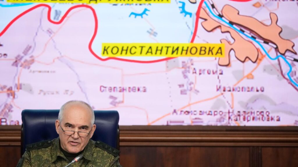 Russia’s military asserts it has ‌taken control of the eastern Ukrainian city of Kostiantynivka.
