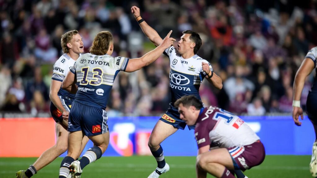 Scott Drinkwater struck gold with a field goal to help the Cowboys down the Sea Eagles.
