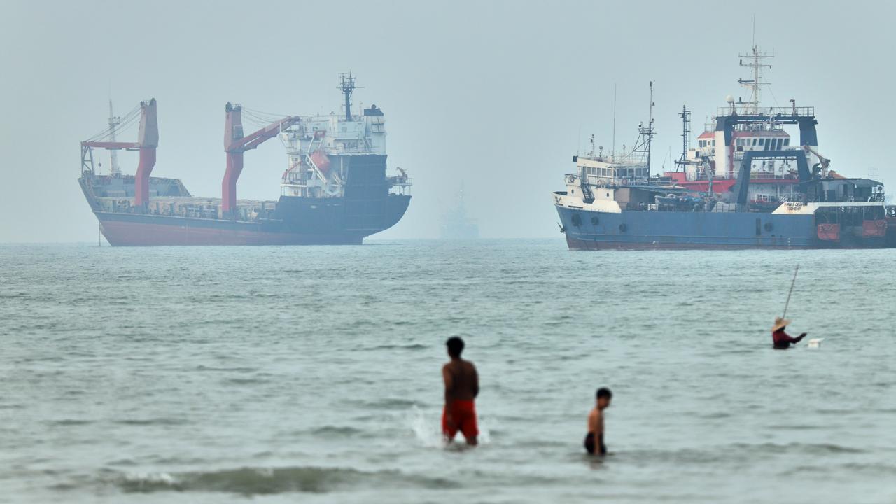 Cargo ships in the Strait of Hormuz (file image)