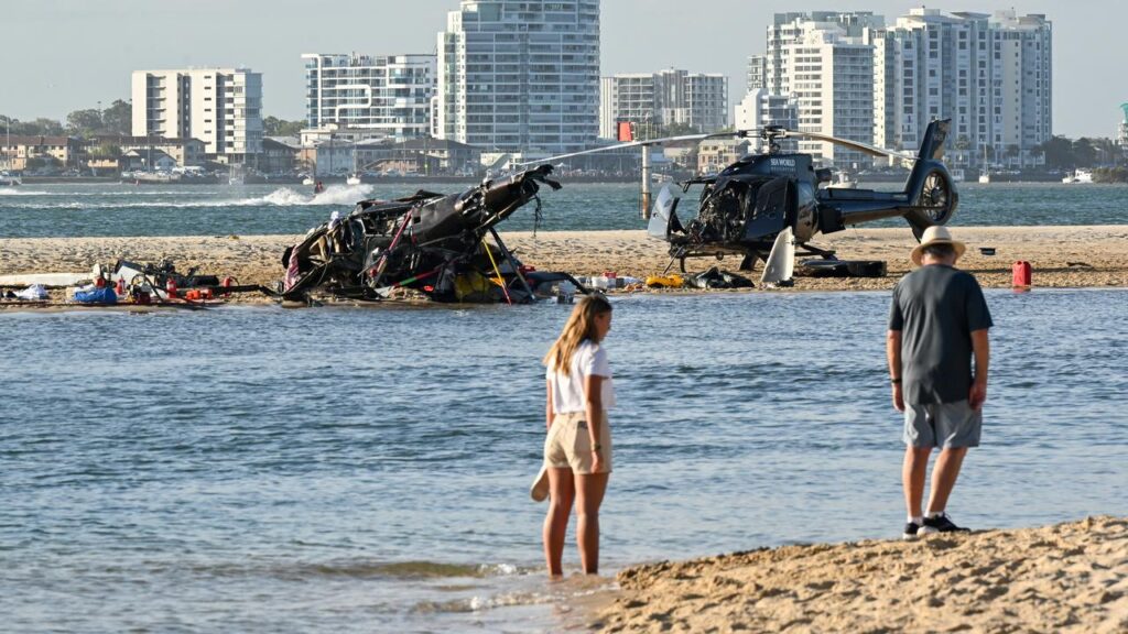 Five people died after two aircraft from Sea World Helicopters collided mid-air in January 2023.
