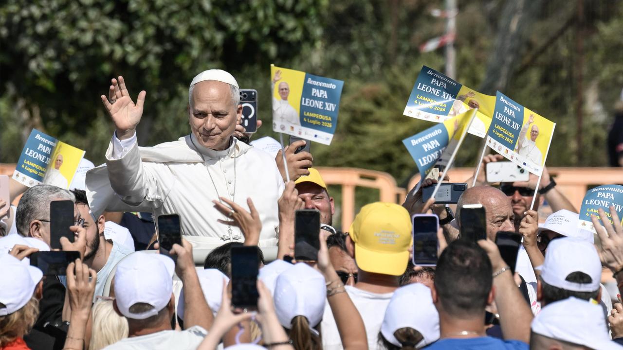 Pope Leo XIV makes in Lampedusa
