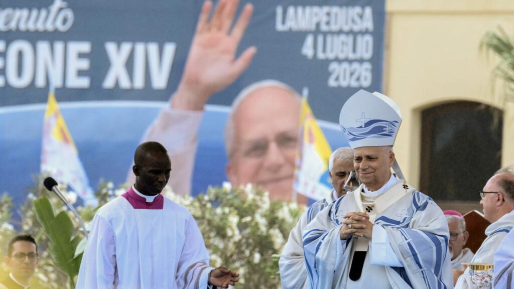 The US-born Pope travelled to the island of Lampedusa on July 4 to pray at a migrant cemetery.
