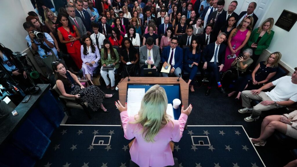 White House press secretary Karoline Leavitt says Iranian officials are seeking to continue talks.
