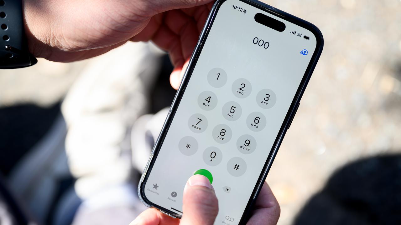 The triple-zero number seen on a phone (file image)