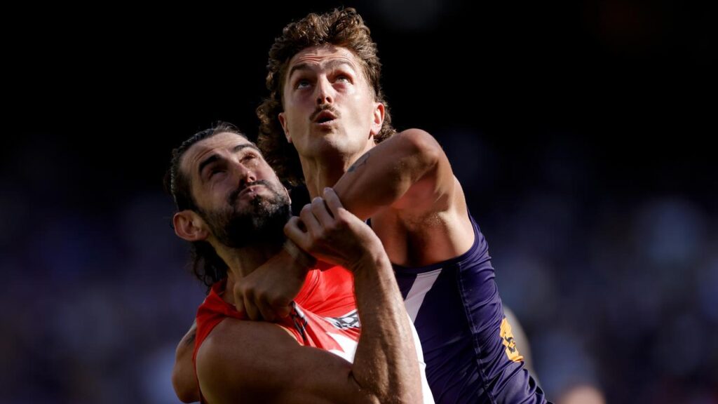 Ruck stars Brodie Grundy and Luke Jackson are set to butt heads again as Sydney face Fremantle.
