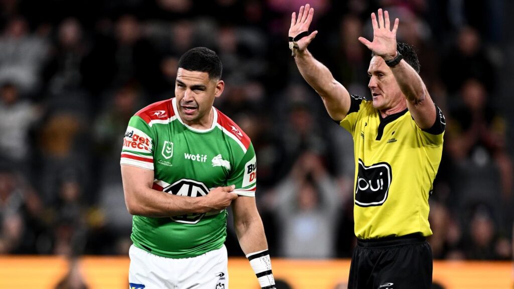 Cody Walker has been sin-binned inside the opening 10 minutes of South Sydney’s loss to Penrith.

